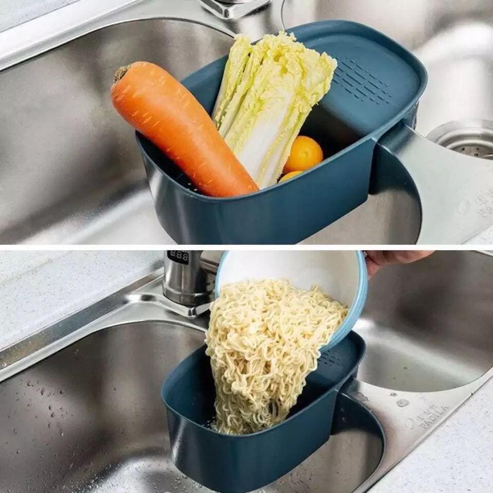 Sink Colander Drain Basket, Multifunctional Saddle Storage Rack, Sink Strainer Basket Sink Colander Drain Basket, Multifunctional Saddle Storage Rack, Sink Strainer Basket